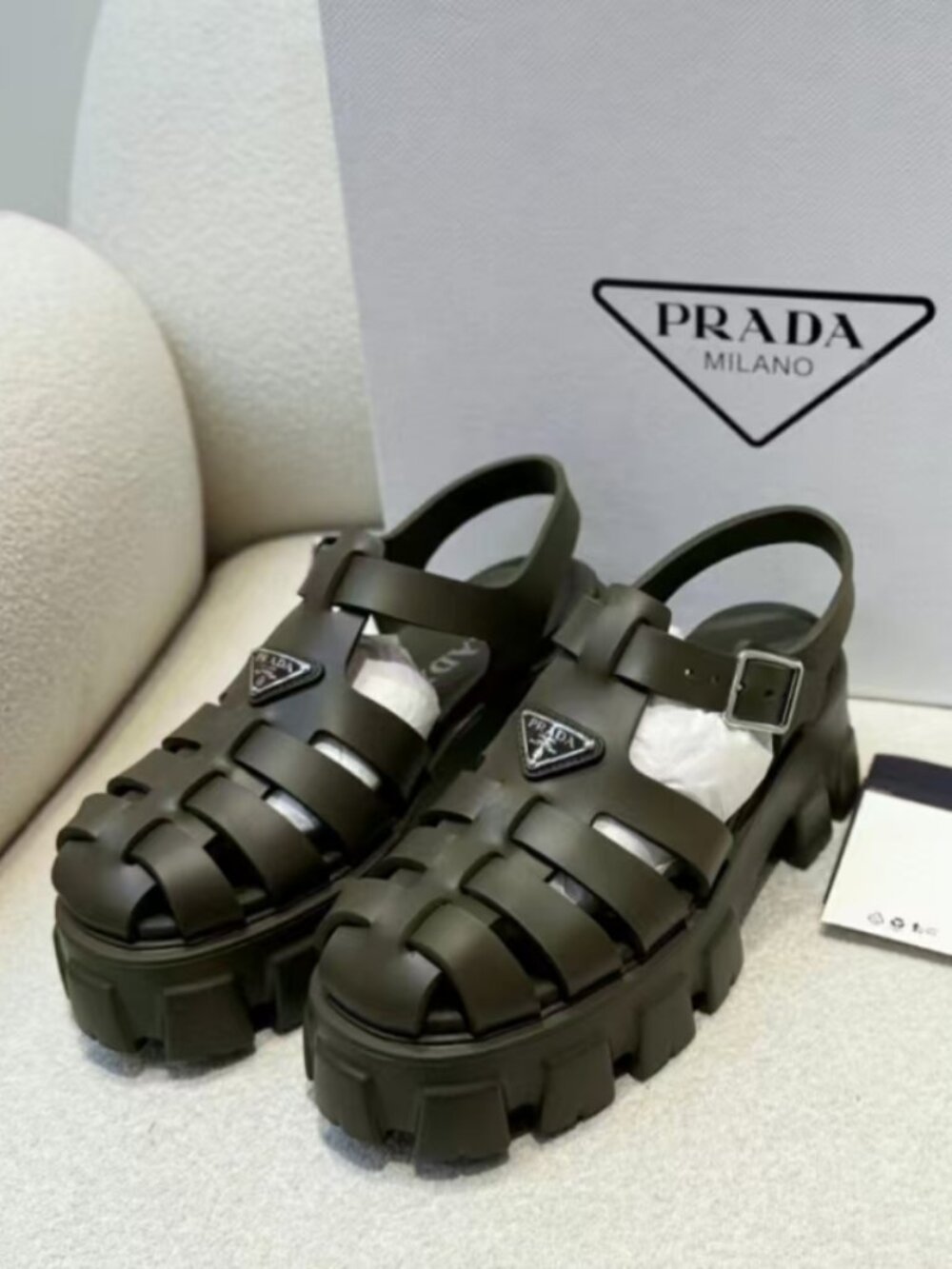 Prada Platform Fisherman Sandals